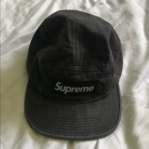 supreme black denim cap